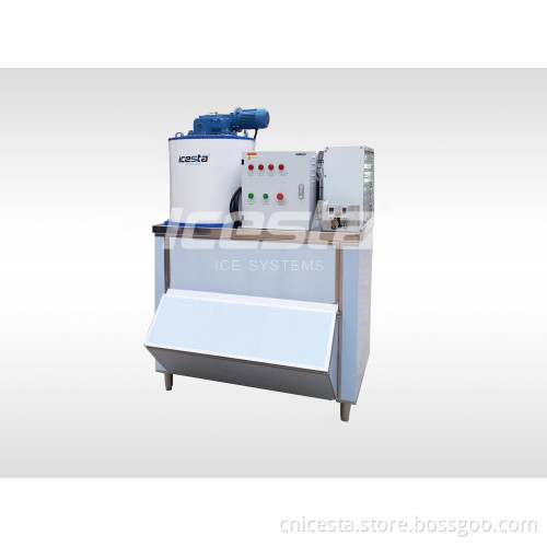Icesta Beautiful Design 1ton Flake Ice Machine Plus Ice Storage Bin (IF1T-R4A+IFB400)